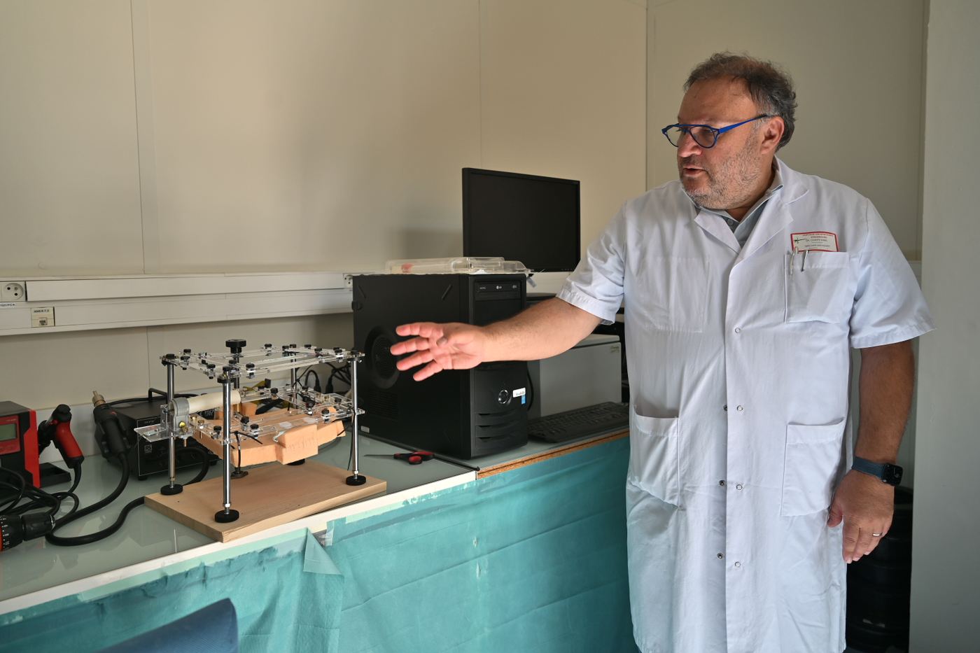 Custom test bench at the technological platform